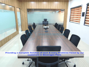 Providing Solution To Our Customers in Beverages Plant
