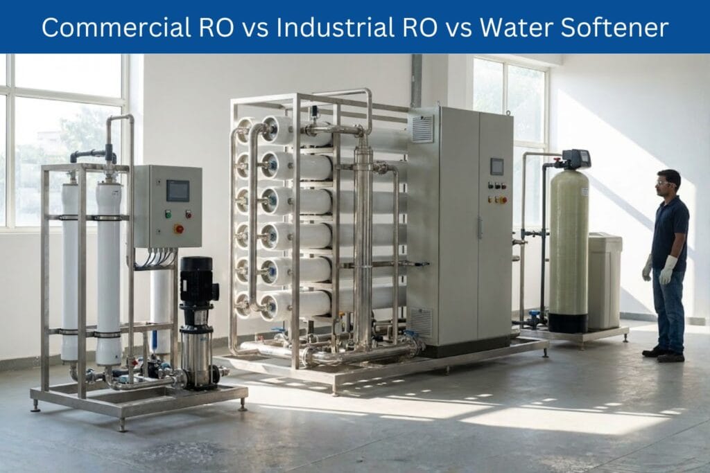 Commercial RO vs Industrial RO vs Water Softener Key Differences Explained