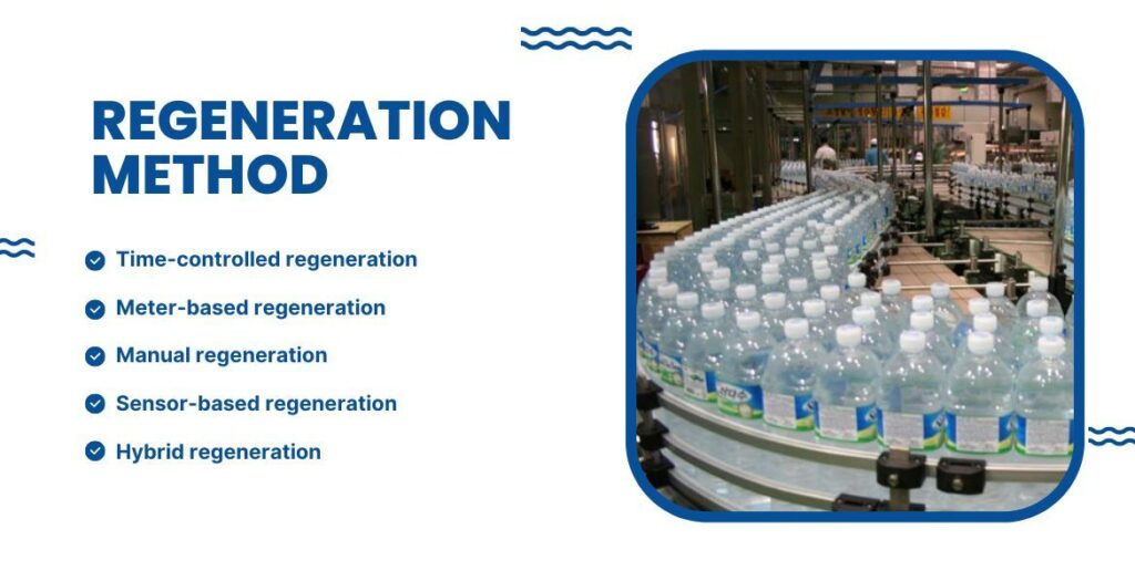 Regeneration method for water softening system