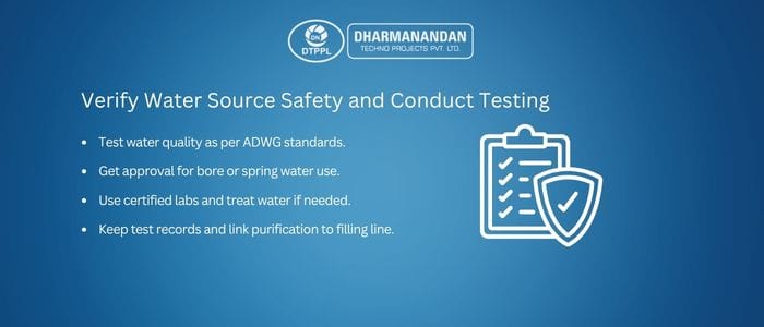 Verify Water Source Safety and Conduct Testing