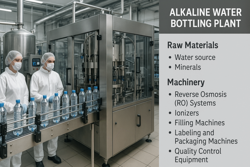 Raw Materials and Machinery Required for Alkaline Water Bottling Plant
