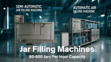 Jar Filling Machines with 80-600 Jars Per Hour Capacity