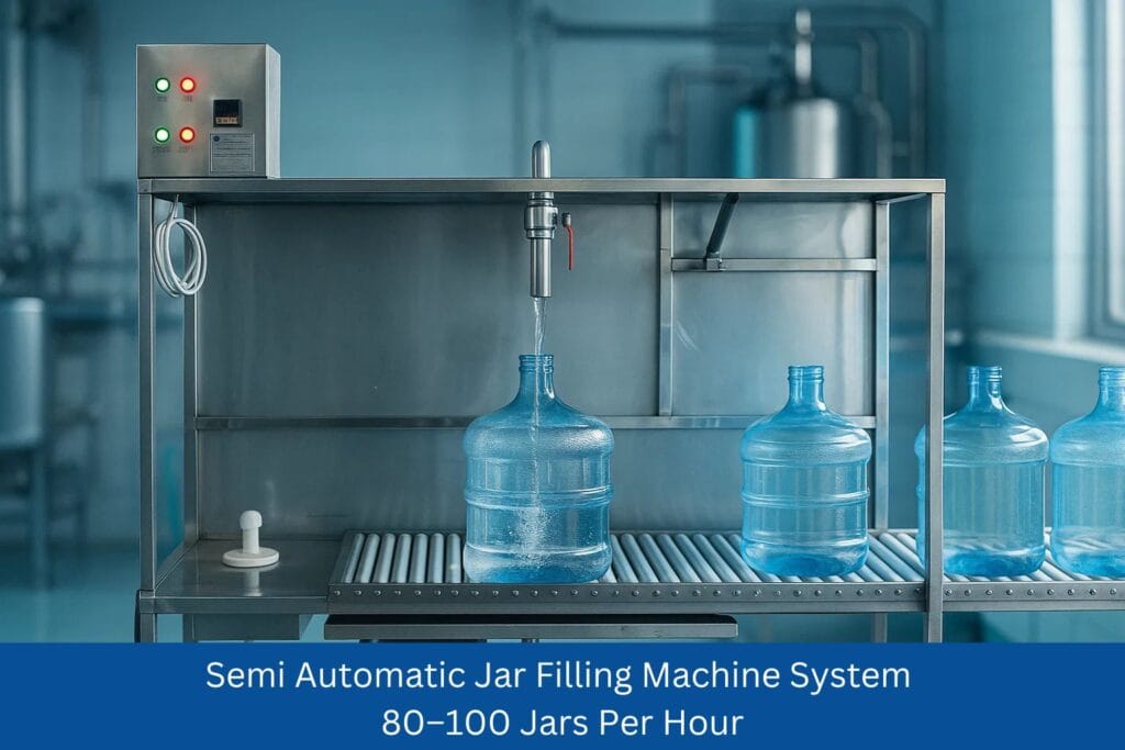 Semi Automatic Jar Filling Machine System - 80-100 Jars Per Hour