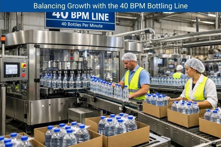 Balancing Growth 40 BPM Bottling Line