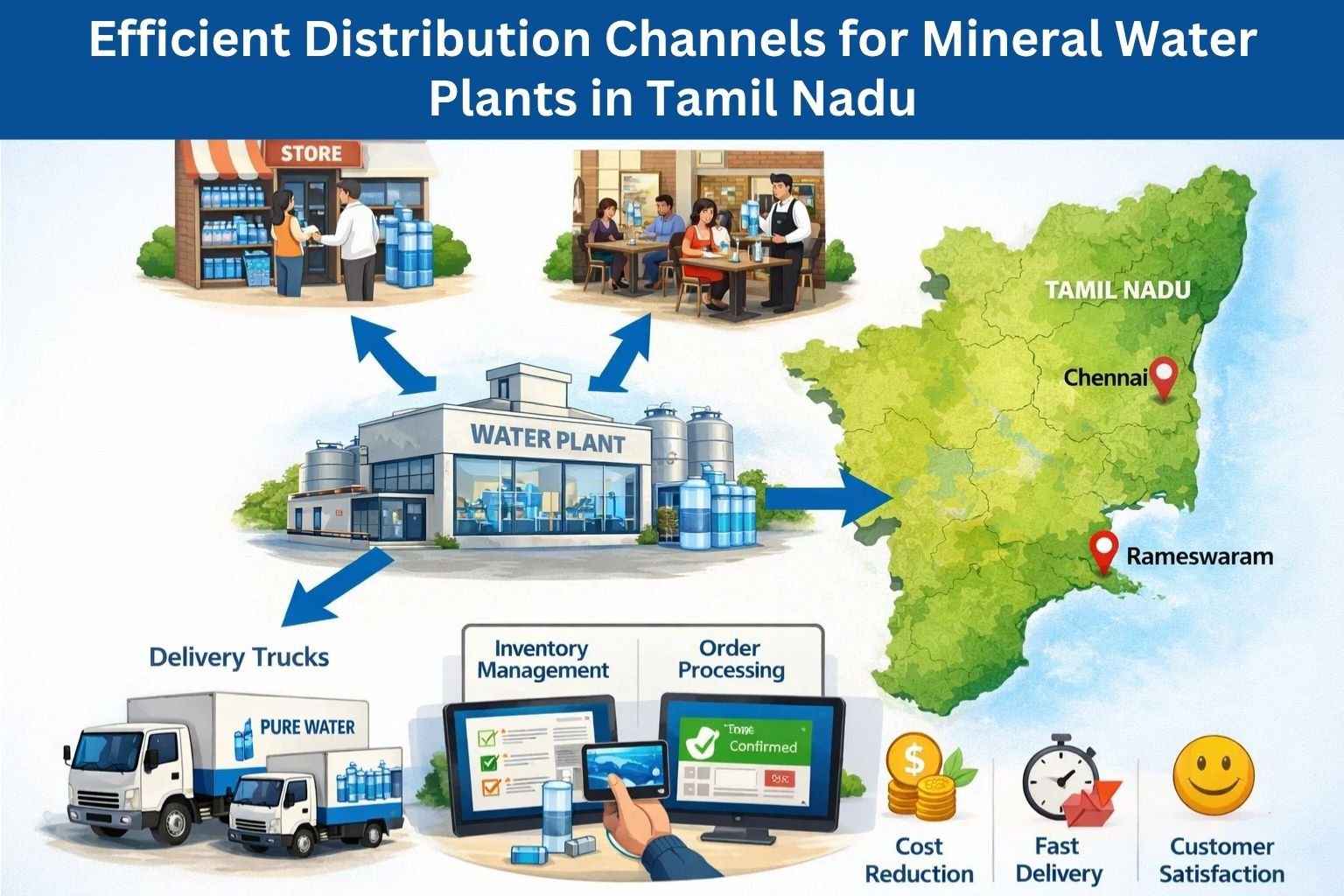 Efficient Distribution Channels Mineral Water Plants Tamil Nadu