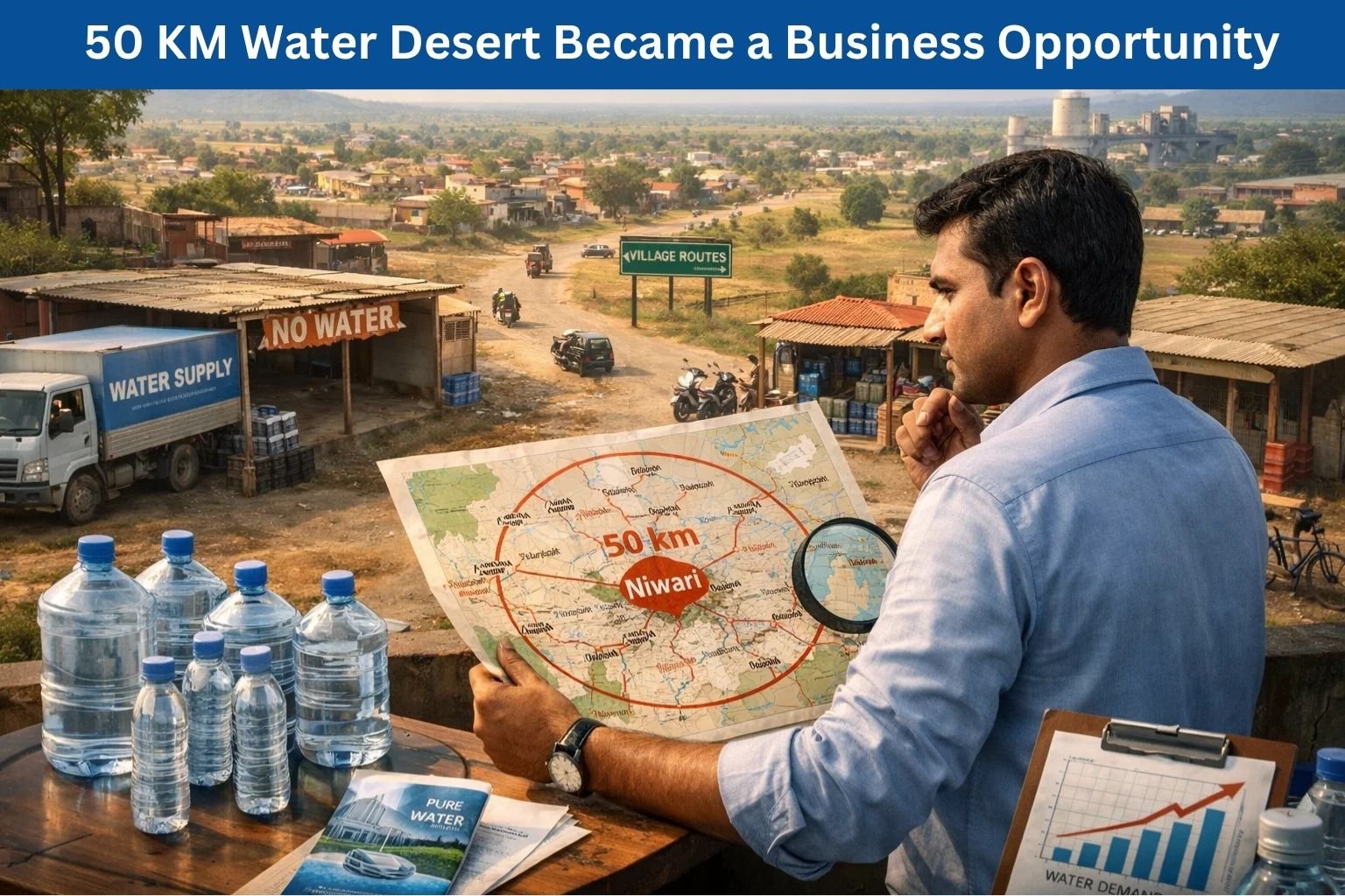 50 KM Water Desert Became Business Opportunity