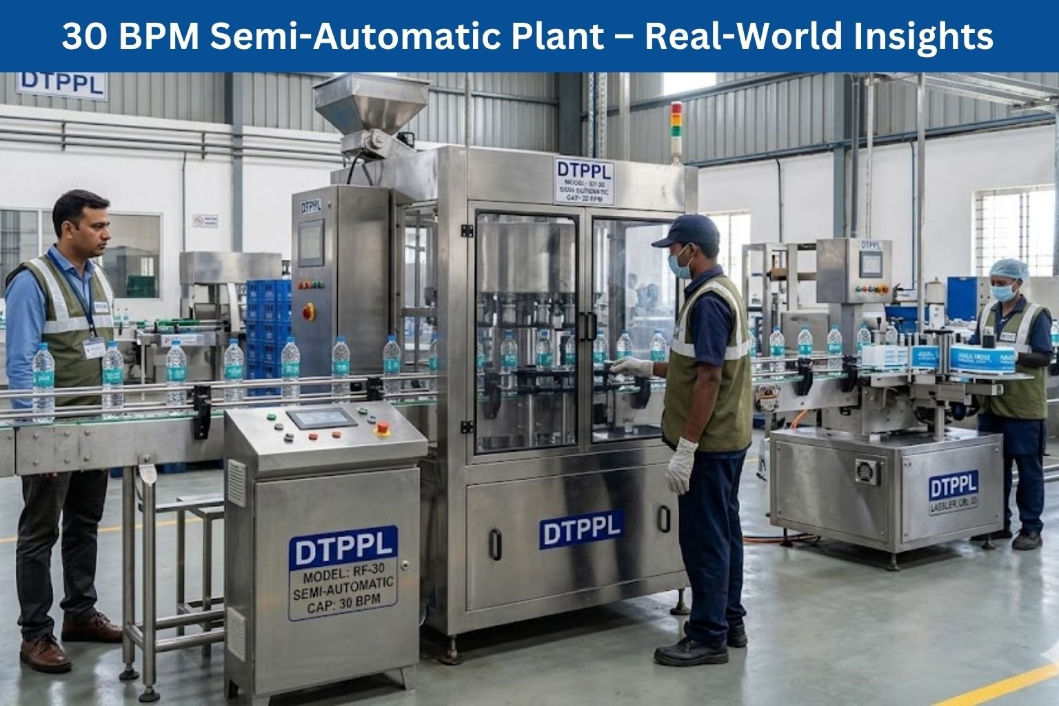 30 BPM Semi Automatic Mineral Water Plant