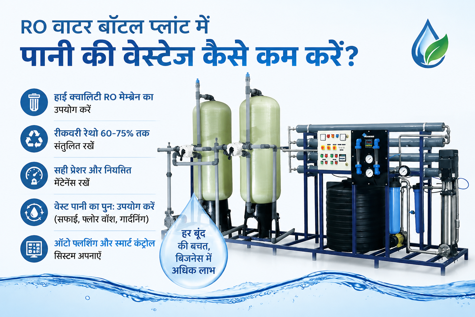 How to Reduce Water Wastage in RO Water Plant