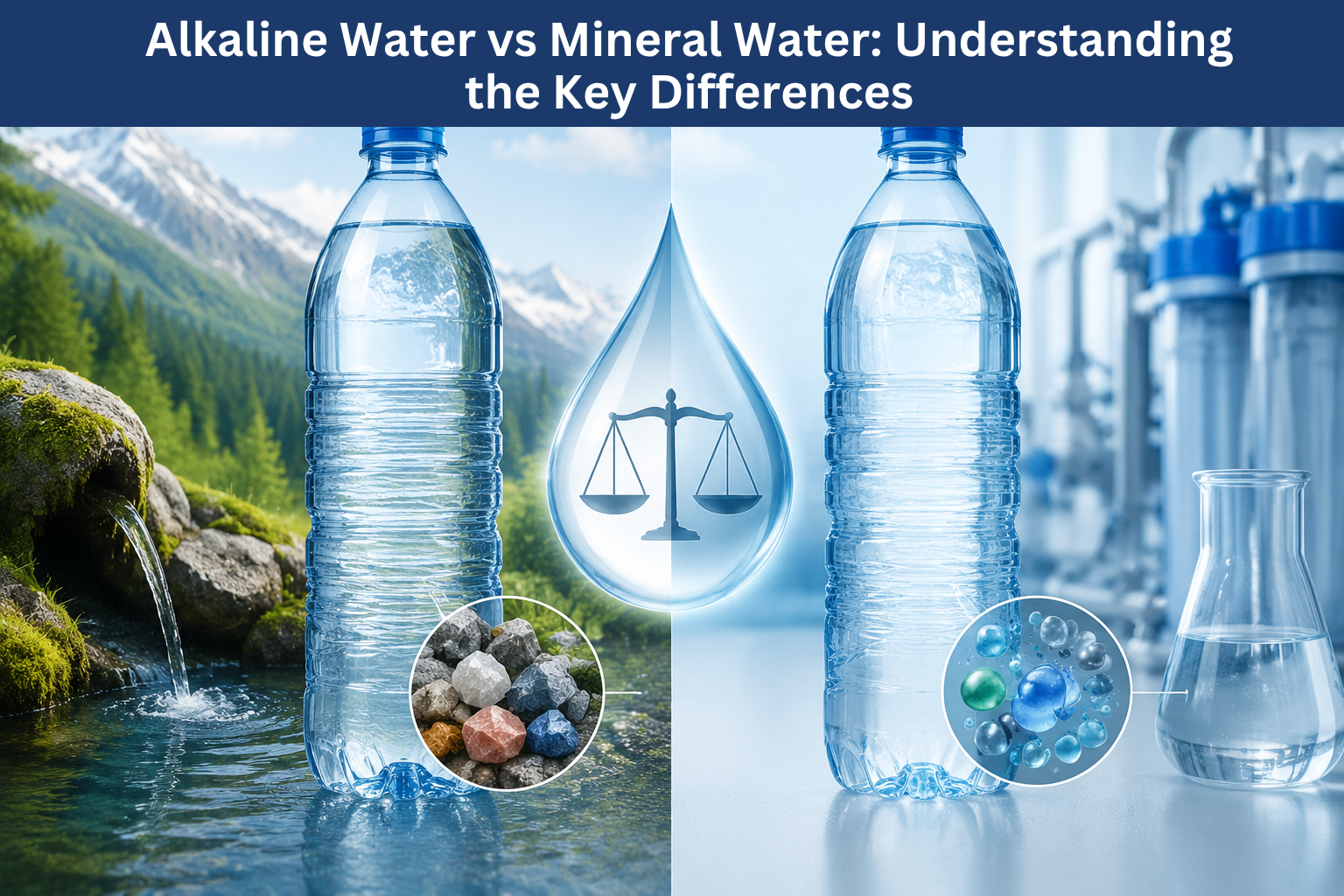 Alkaline Water vs Mineral Water: Understanding the Key Differences