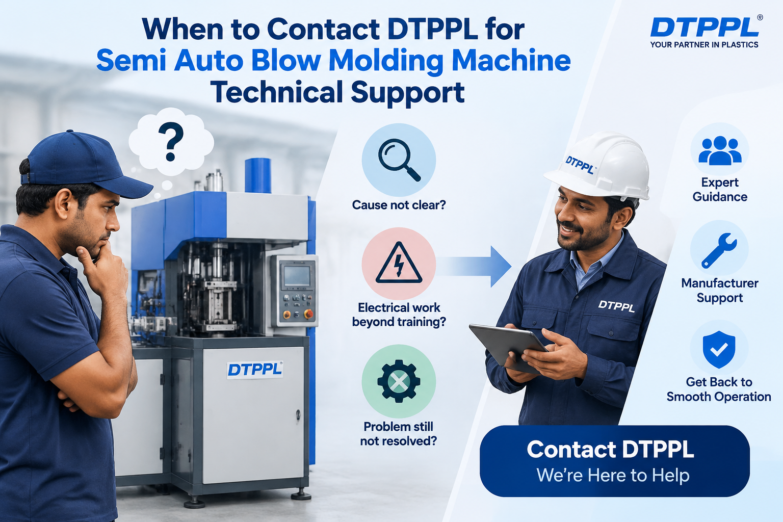 Semi Automatic Blow Moulding Machine Technical Support