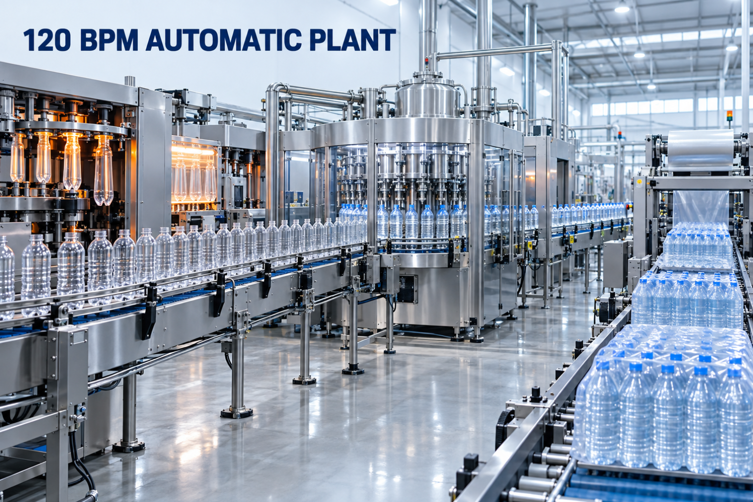 Mineral Water Bottling Machine Specifications BPM Automatic Plant