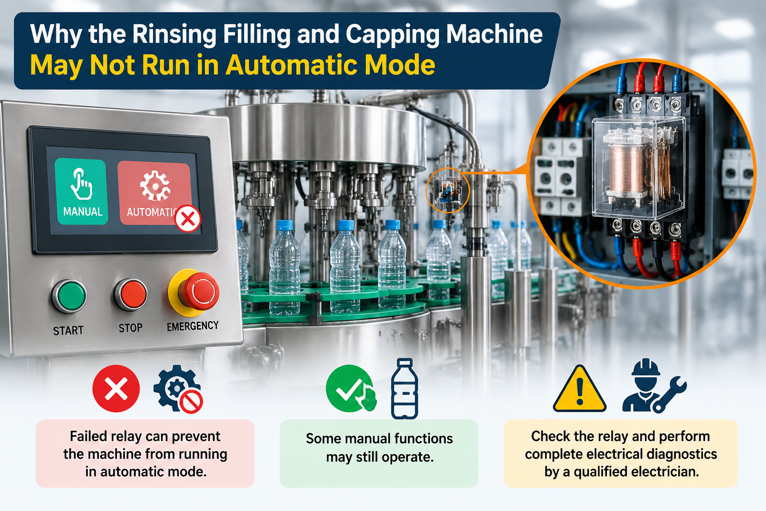Rinsing Filling & Capping Machine Troubleshooting Guide