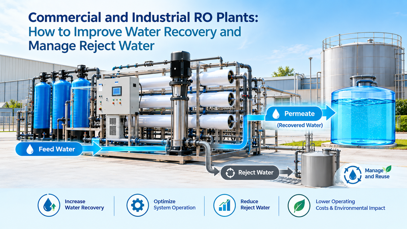 Commercial - Industrial RO Water Plant Recovery and Manage Reject Water