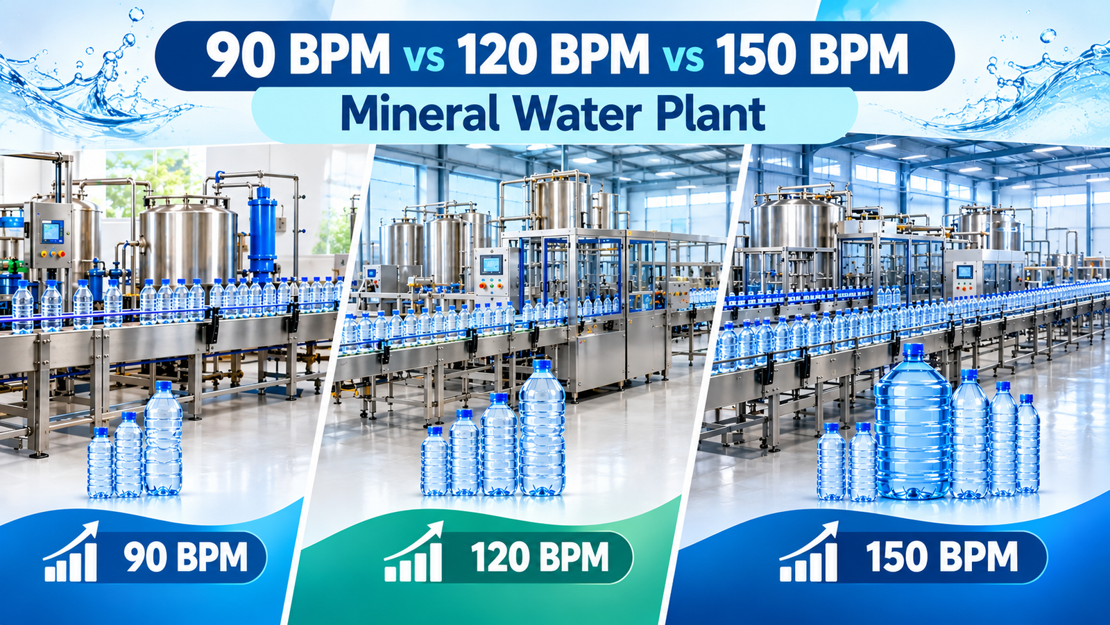 Mineral Water Plant Capacity Comparison